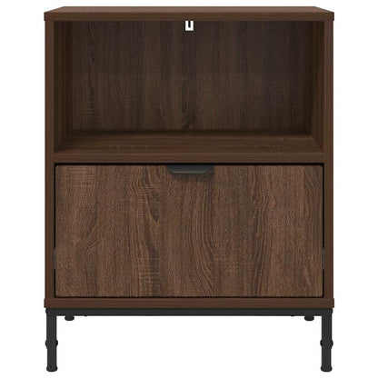 Bedside Table Brown oak 49 x 36 x 61 cm Engineered wood