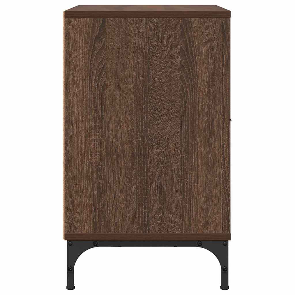 Bedside Table Brown oak 49 x 36 x 61 cm Engineered wood