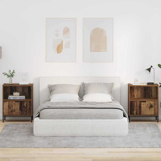 Bedside Tables 2 pcs Old wood 49 x 36 x 61 cm Engineered wood