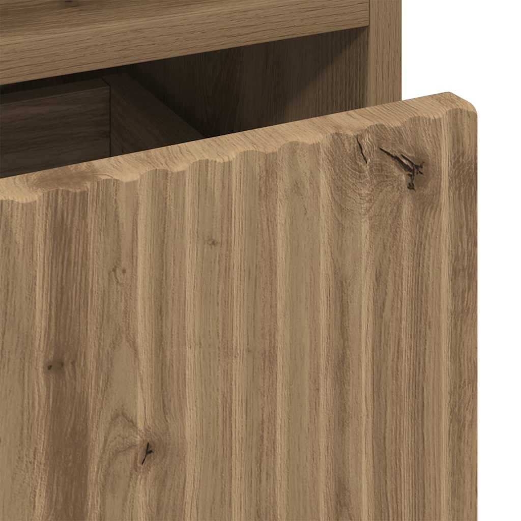 Bedside Tables with Drawer 2 pcs Artisan oak 49 x 36 x 61 cm