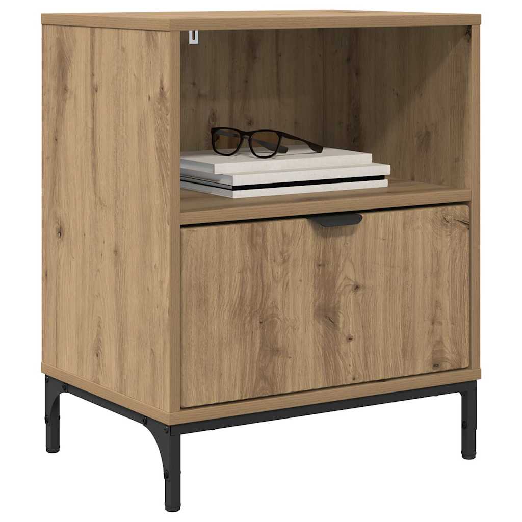 Bedside Tables with Drawer 2 pcs Artisan oak 49 x 36 x 61 cm