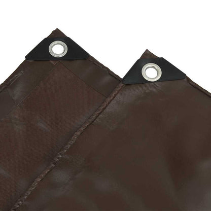 Tarpaulin 650g / m² Brown 3 x 5 m Canvas with PVC Coating
