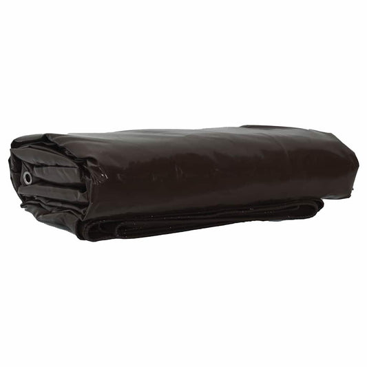 Tarpaulin 650g / m² Brown 3 x 6 m Canvas with PVC Coating