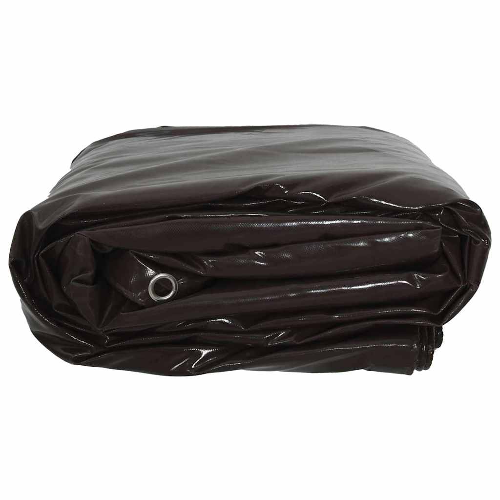 Tarpaulin 650g / m² Brown 4 x 7 m Canvas with PVC Coating