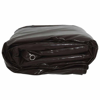 Tarpaulin 650g / m² Brown 1.5 x 10 m Canvas with PVC Coating