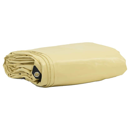 Tarpaulin 650g / m² Beige 4 x 8 m Canvas with PVC Coating