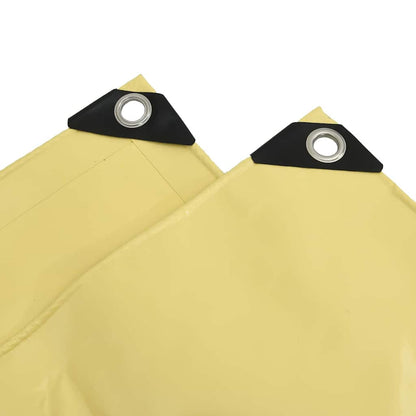 Tarpaulin 650g / m² Beige 6 x 8 m Canvas with PVC Coating