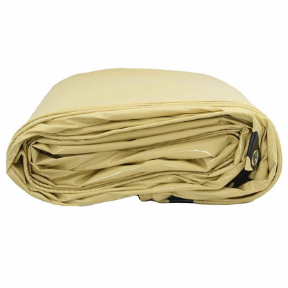 Tarpaulin 650g / m² Beige 1 x 2.5 m Canvas with PVC Coating