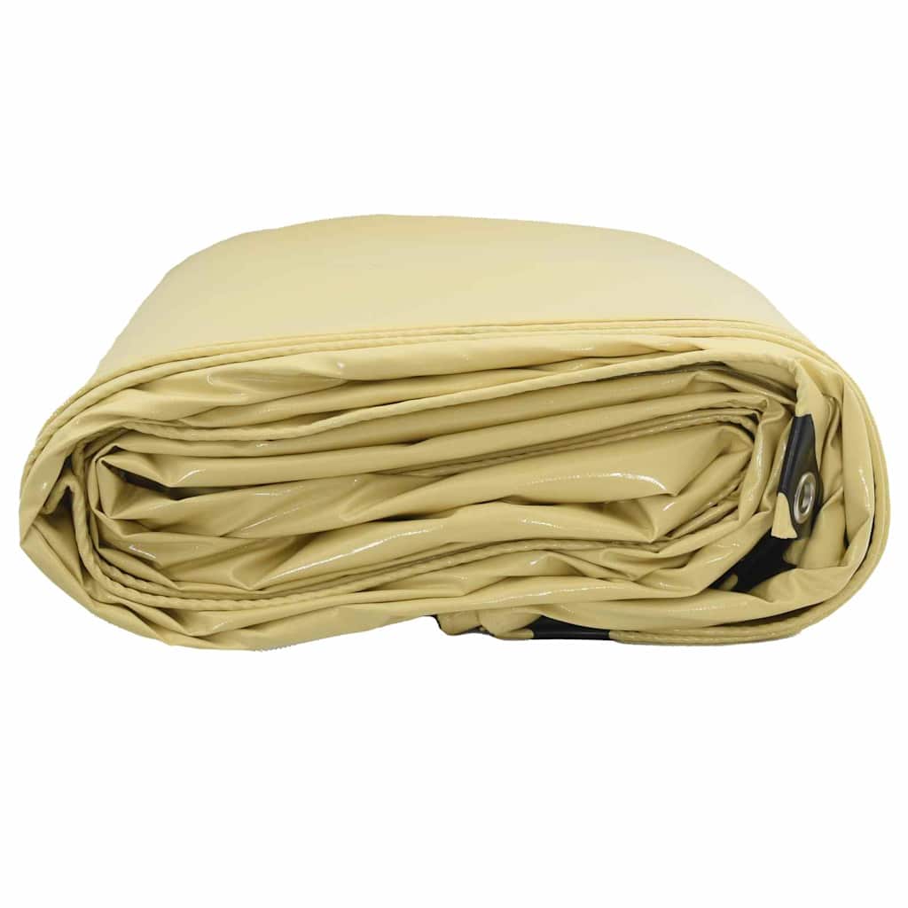 Tarpaulin 650g / m² Beige 5 x 5 m Canvas with PVC Coating