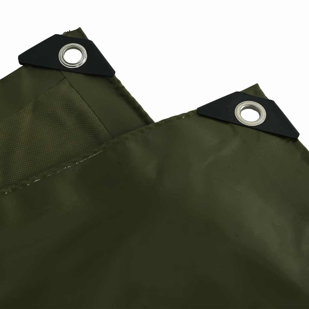 Tarpaulin 650g / m² Olive Green 4 x 7 m Canvas with PVC Coating