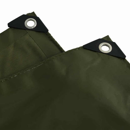 Tarpaulin 650g / m² Olive Green 4 x 7 m Canvas with PVC Coating