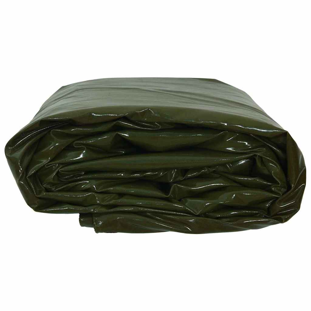 Tarpaulin 650g / m² Olive Green 4 x 7 m Canvas with PVC Coating