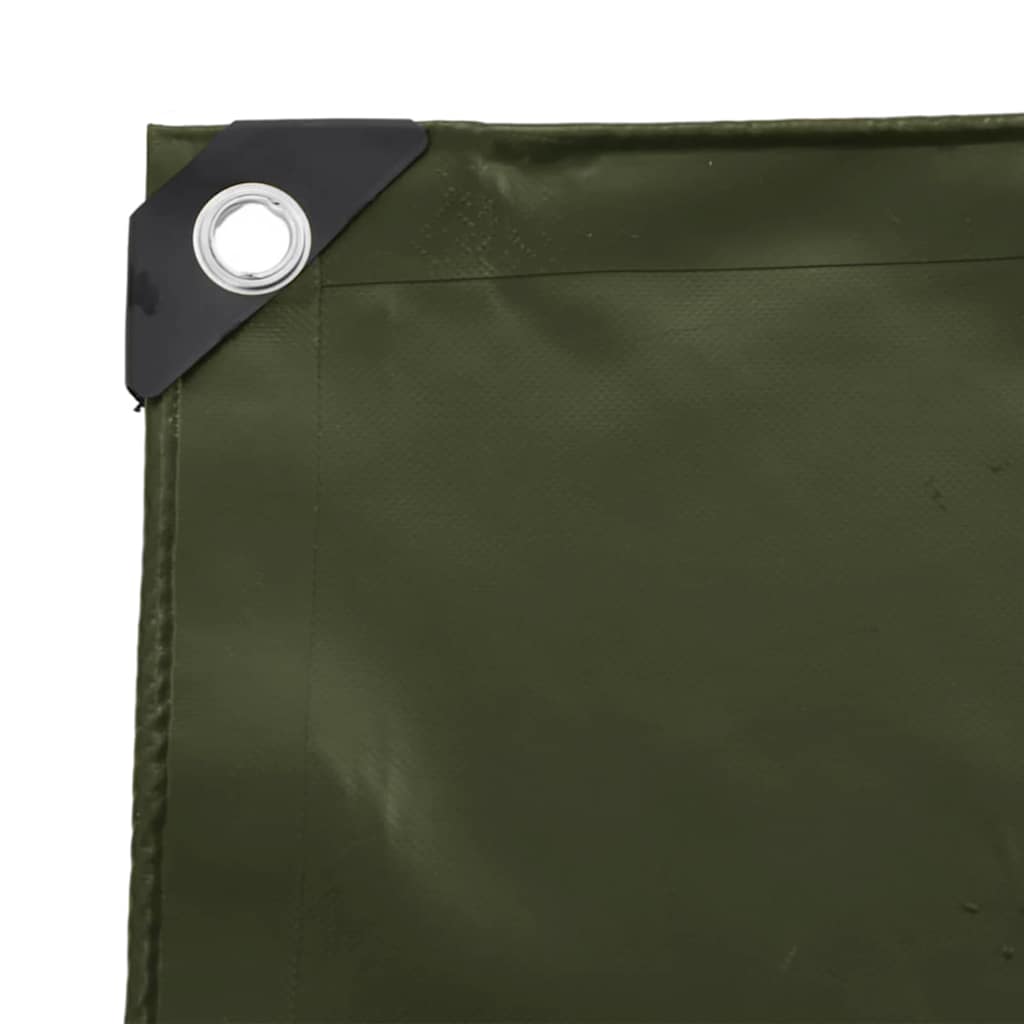 Tarpaulin 650g / m² Olive Green 6 x 8 m Canvas with PVC Coating