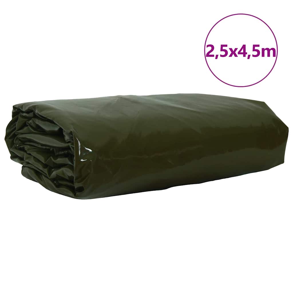 Tarpaulin 650g / m² Olive Green 2.5 x 4.5 m