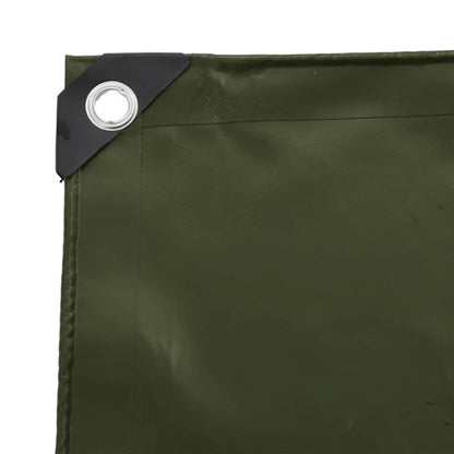 Tarpaulin 650g / m² Olive Green 5 x 8 m Canvas with PVC Coating