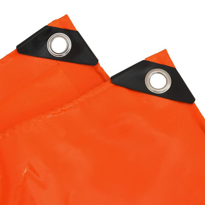 Tarpaulin 650g / m² Orange 4 x 4 m Canvas with PVC Coating