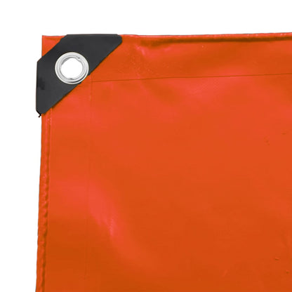 Tarpaulin 650g / m² Orange 4 x 4 m Canvas with PVC Coating
