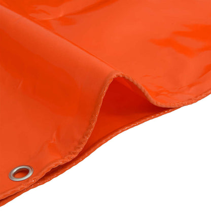 Tarpaulin 650g / m² Orange 4 x 6 m Canvas with PVC Coating