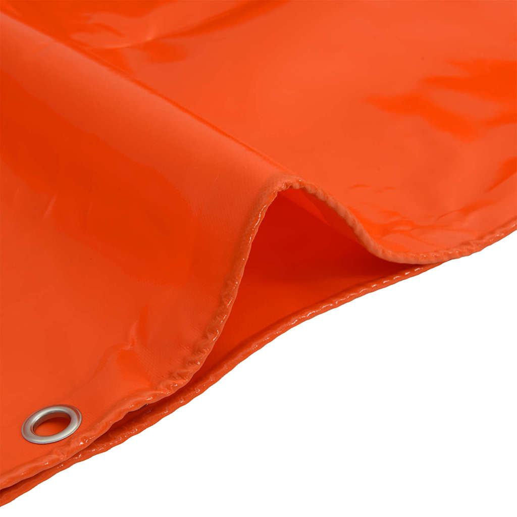 Tarpaulin 650g / m² Orange 5 x 8 m Canvas with PVC Coating