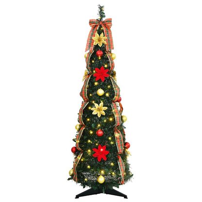 Artificial Christmas Tree with 50 LEDs Green 120 cm PVC