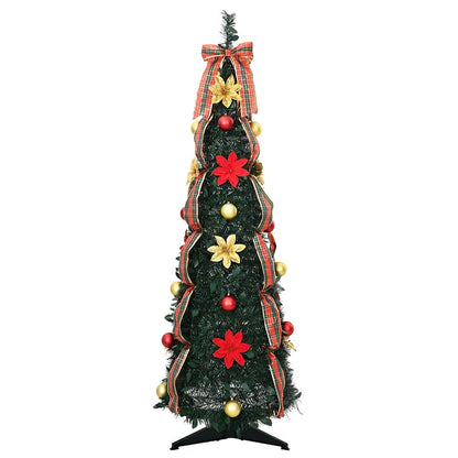 Artificial Christmas Tree with 50 LEDs Green 120 cm PVC