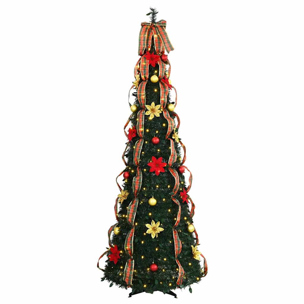 Artificial Christmas Tree with 150 LEDs Green 180 cm PVC