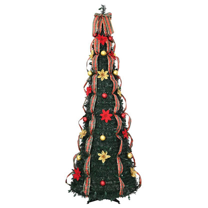 Artificial Christmas Tree with 150 LEDs Green 180 cm PVC
