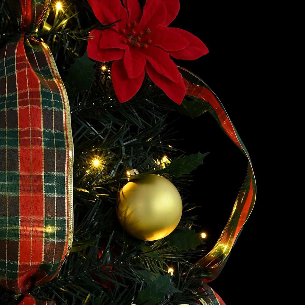 Artificial Christmas Tree with 200 LEDs Green 210 cm PVC