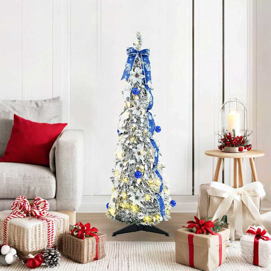 Artificial Christmas Tree with 50 LEDs White 120 cm PVC