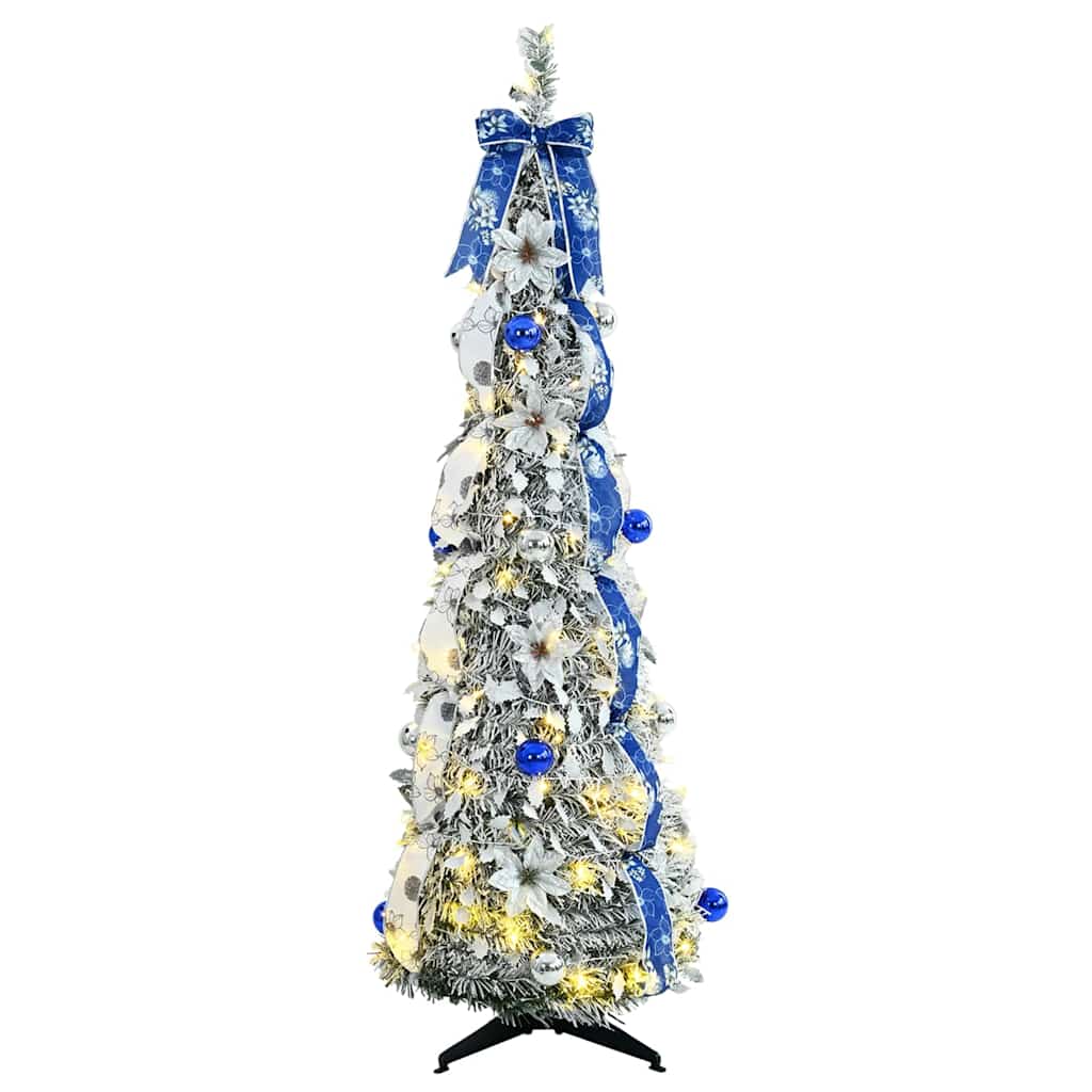 Artificial Christmas Tree with 100 LEDs White 150 cm PVC