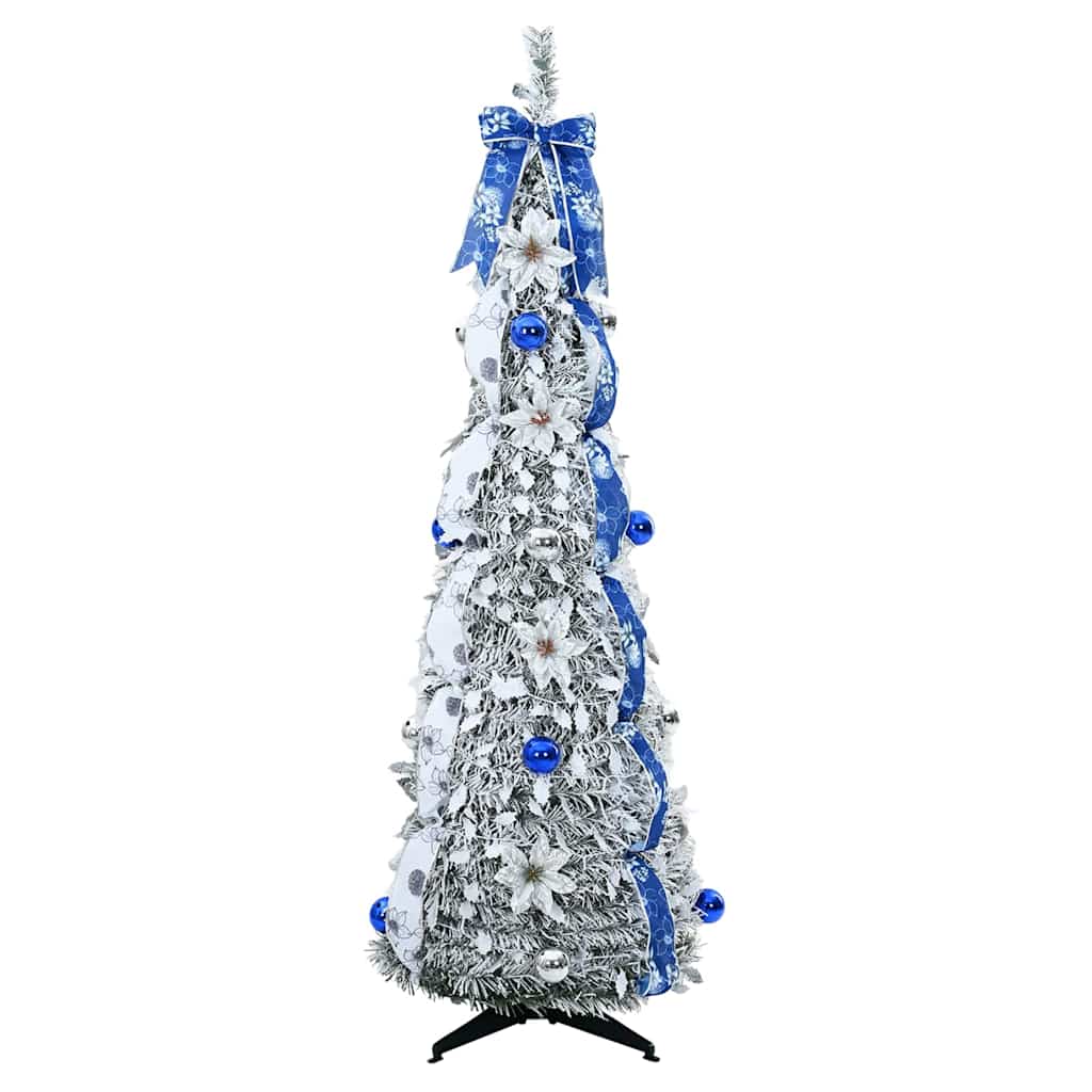 Artificial Christmas Tree with 100 LEDs White 150 cm PVC
