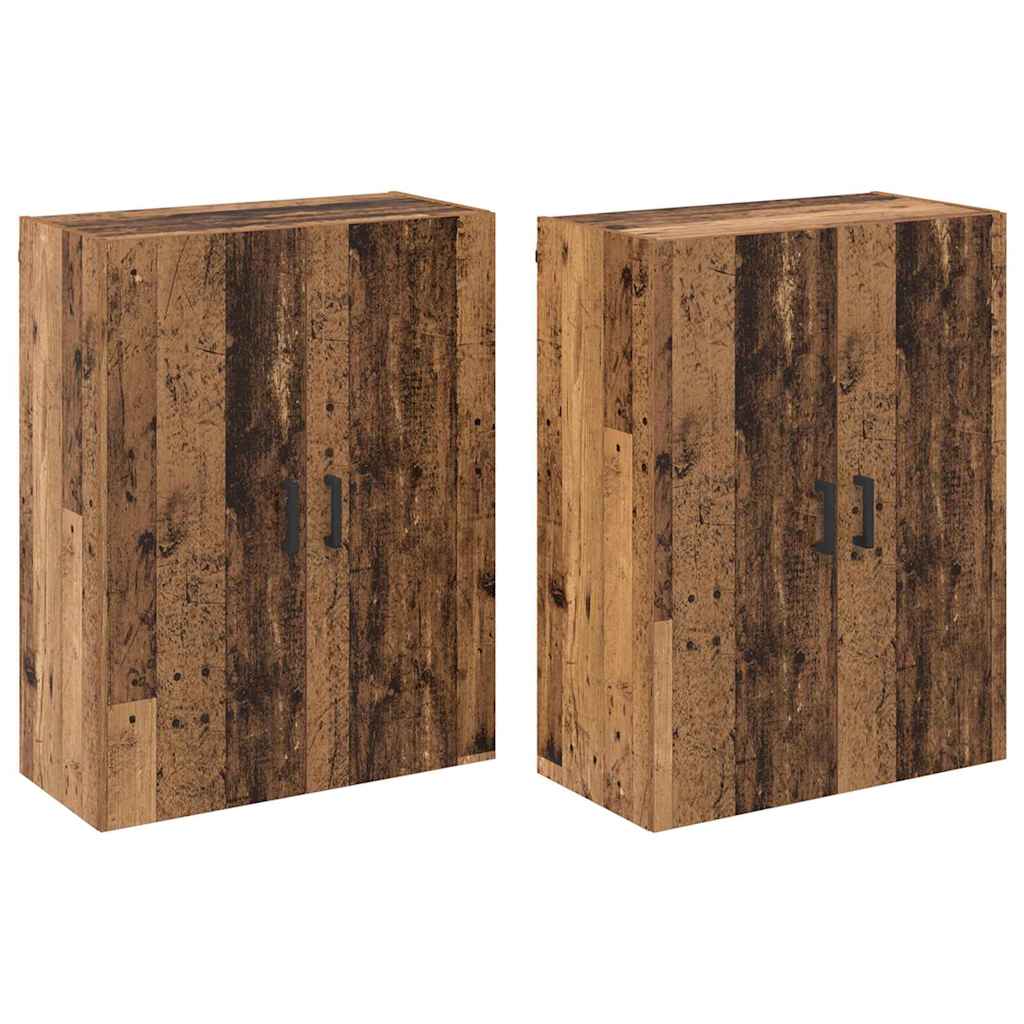 Wall Mounted Cabinets 2 pcs Old wood 69.5 x 34 x 90 cm