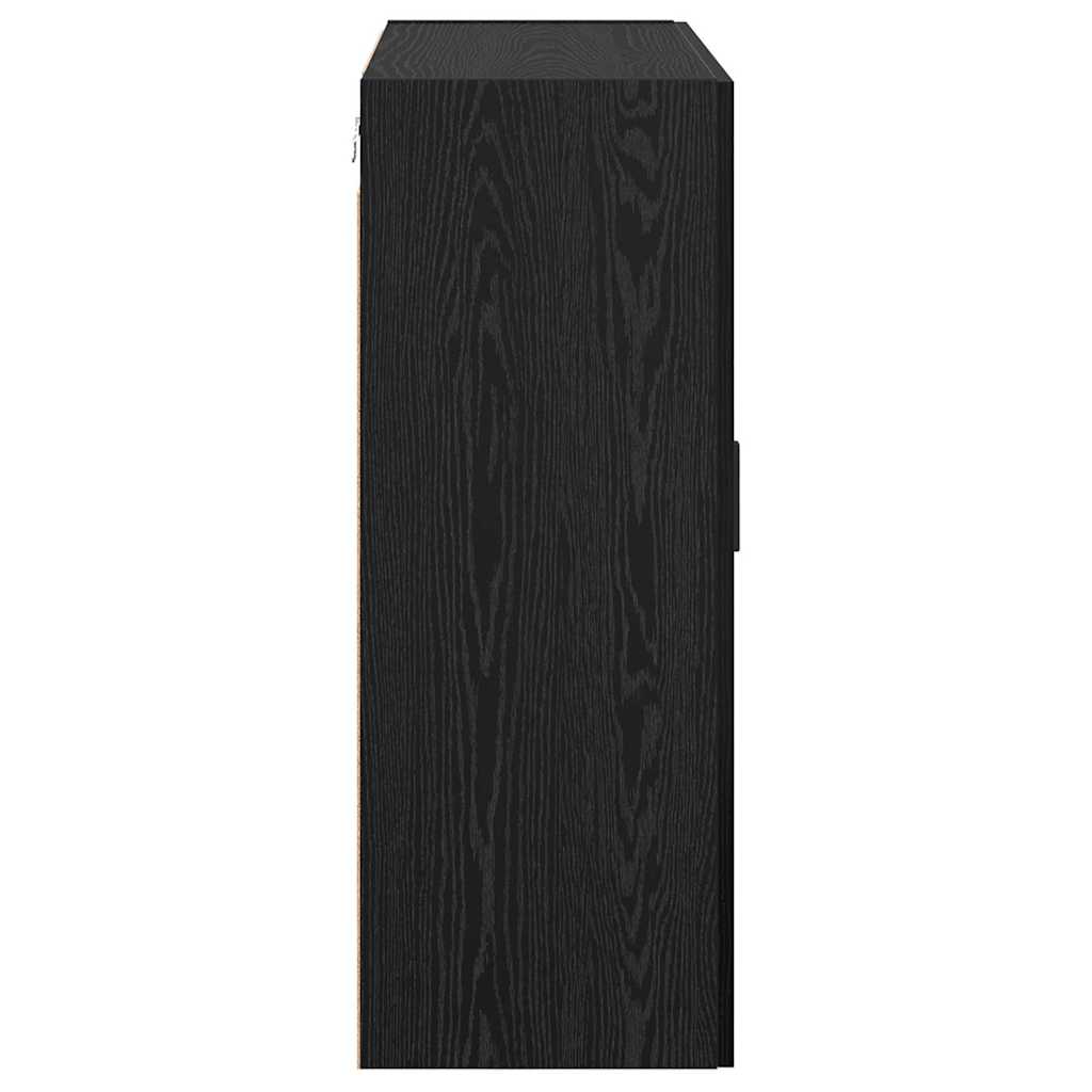 Wall Mounted Cabinets 2 pcs Black oak 69.5 x 34 x 90 cm