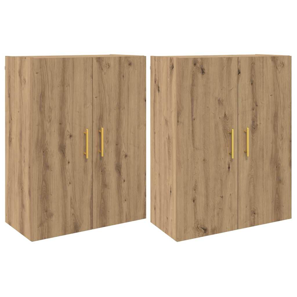Wall Mounted Cabinets 2 pcs Artisan oak 69.5 x 34 x 90 cm