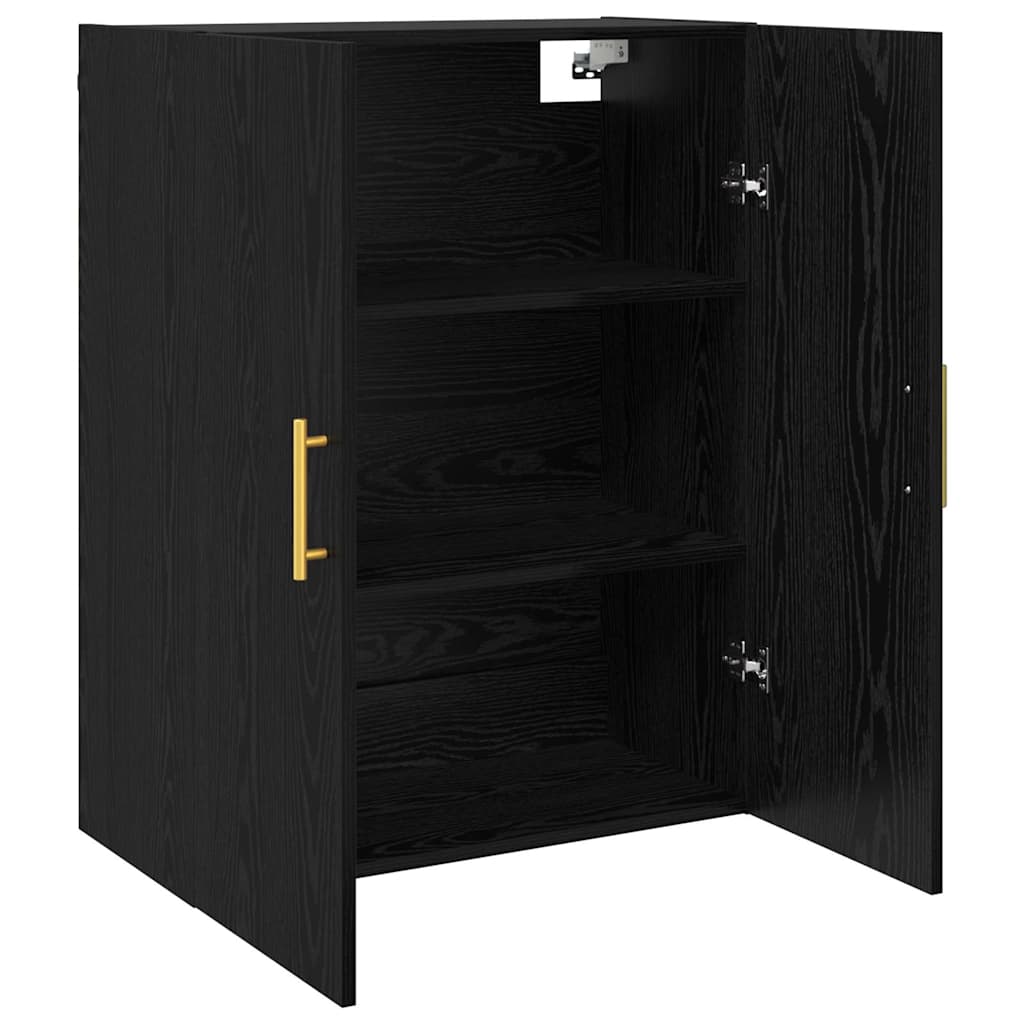 Wall Mounted Cabinets 2 pcs Black oak 69.5 x 34 x 90 cm