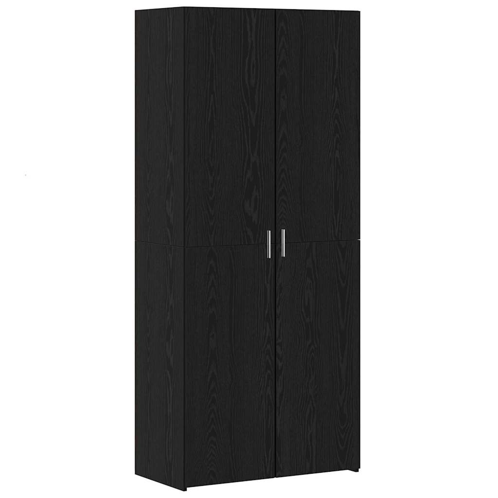 Storage Cabinet Black oak 80 x 41 x 225 cm Engineered wood