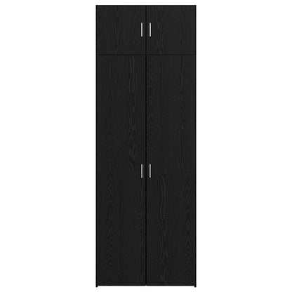 Storage Cabinet Black oak 80 x 41 x 225 cm Engineered wood