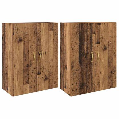 Wall Mounted Cabinets 2 pcs Old wood 69.5 x 34 x 90 cm