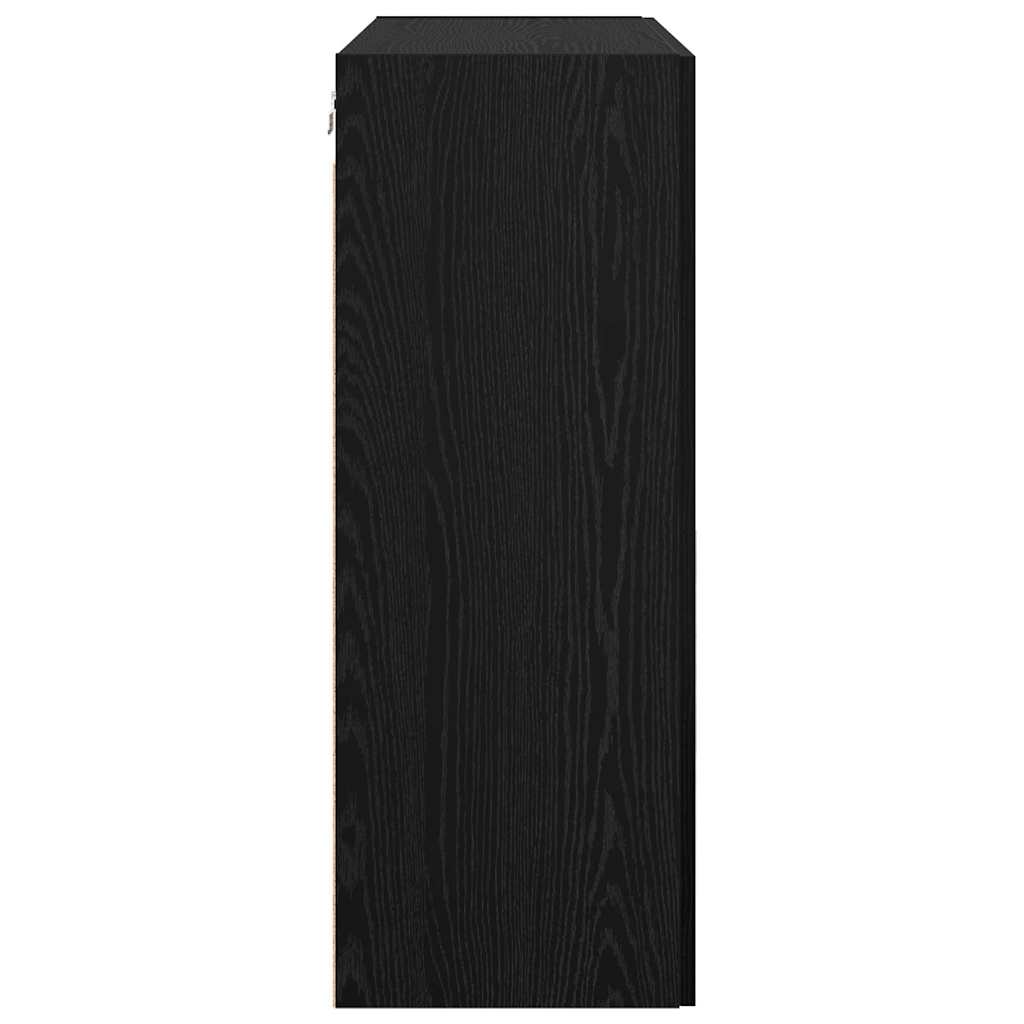 Wall Mounted Cabinets 2 pcs Black oak 69.5 x 34 x 90 cm