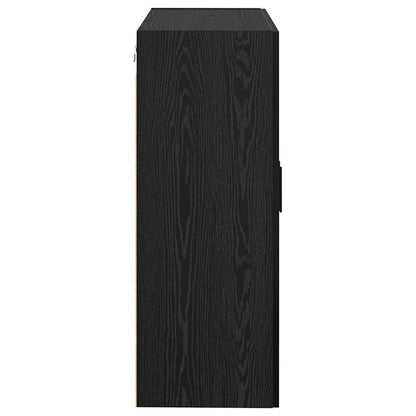 Wall Mounted Cabinets 2 pcs Black oak 69.5 x 34 x 90 cm