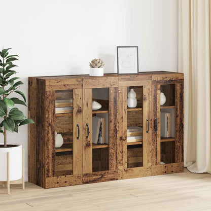 Wall Mounted Cabinets 2 pcs Old wood 69.5 x 34 x 90 cm