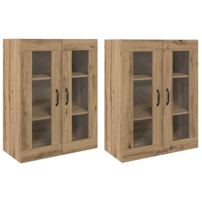 Wall Mounted Cabinets 2 pcs Artisan oak 69.5 x 34 x 90 cm