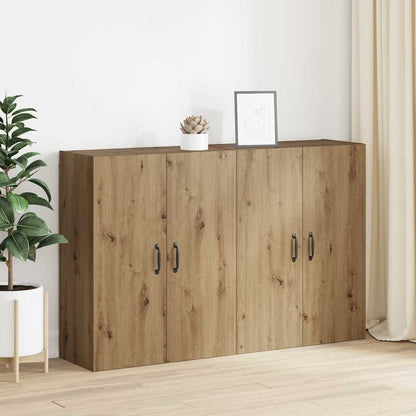Wall Mounted Cabinets 2 pcs Artisan oak 69.5 x 34 x 90 cm