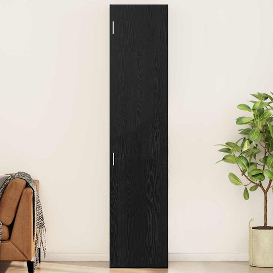 Storage Cabinet Black oak 50 x 41 x 225 cm Engineered wood