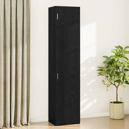 Storage Cabinet Black oak 50 x 41 x 225 cm Engineered wood