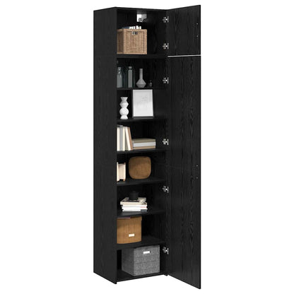 Storage Cabinet Black oak 50 x 41 x 225 cm Engineered wood