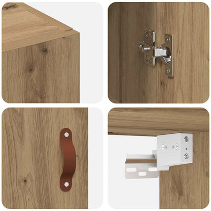Wall Mounted Cabinets 2 pcs Artisan oak 69.5 x 34 x 90 cm