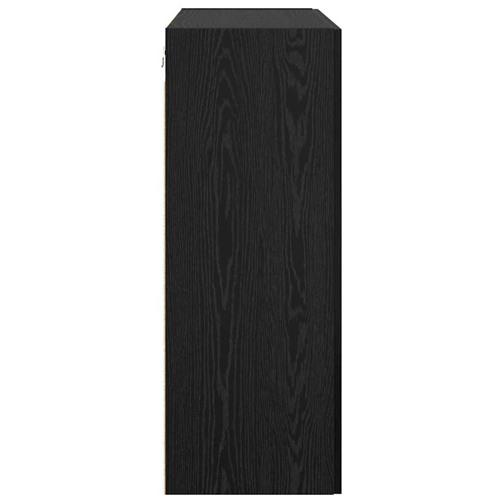 Wall Mounted Cabinets 2 pcs Black oak 69.5 x 34 x 90 cm