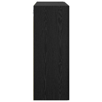 Wall Mounted Cabinets 2 pcs Black oak 69.5 x 34 x 90 cm