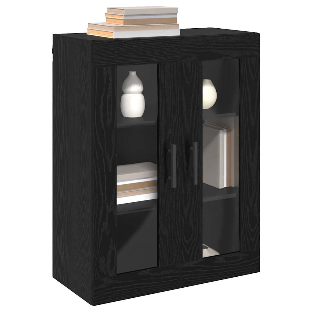 Wall Mounted Cabinets 2 pcs Black oak 69.5 x 34 x 90 cm